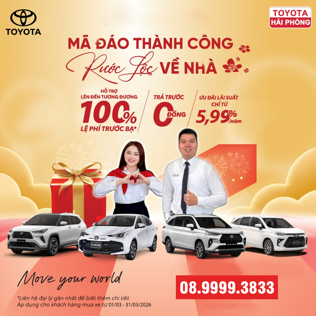 CHƯƠNG TRÌNH KHUYẾN MẠI THÁNG 3/2026 TẠI ĐẠI LÝ TOYOTA HẢI PHÒNG