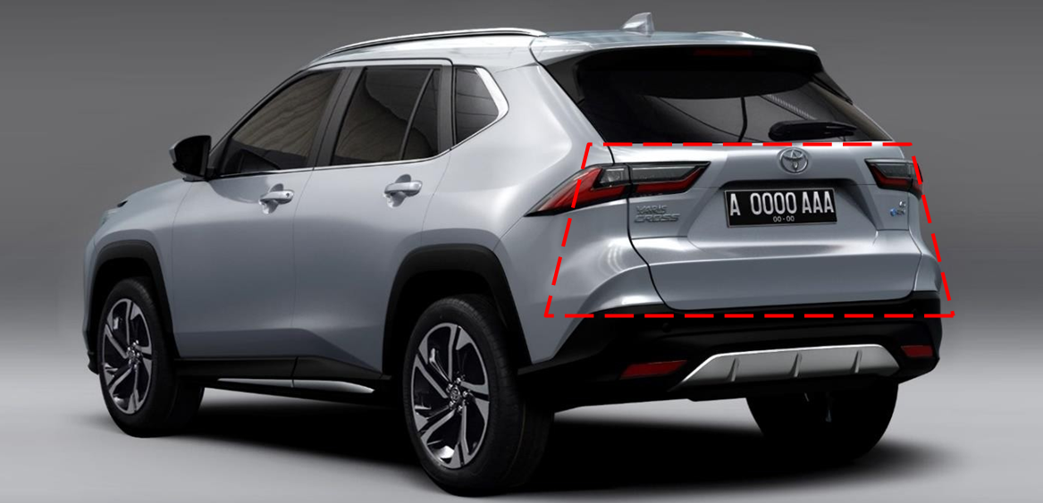 Thiết kế phía sau yaris